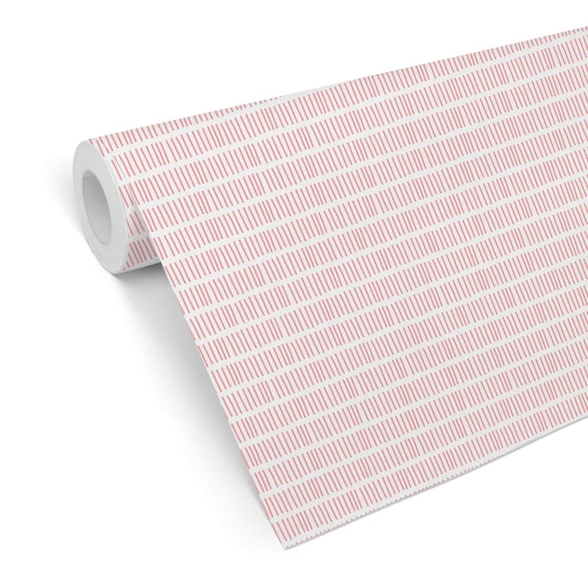 Carta da parati a motivi Strisce - rosa