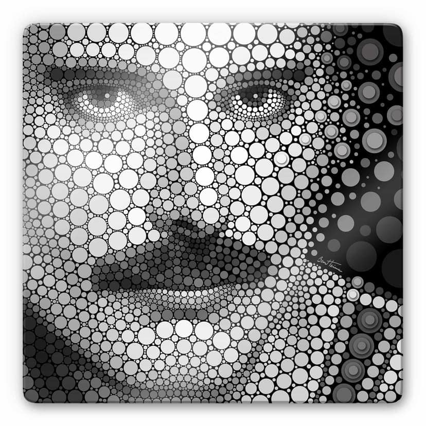 Stampa su vetro Ben Heine-Circlism: Freddy Mercury