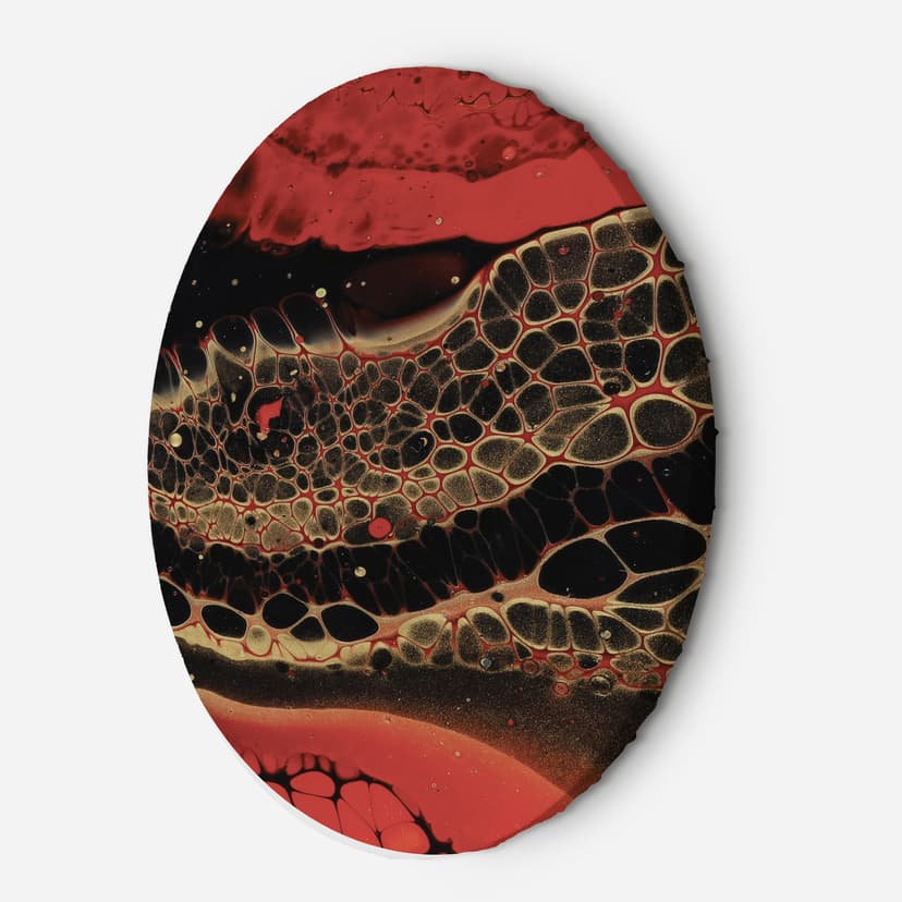 Tela rotonda quadro Rosso astratto