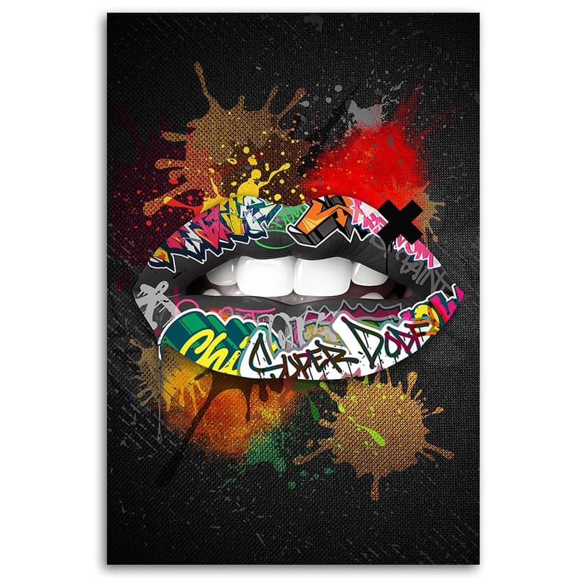 Stampa su tela, Bocca Pop Art