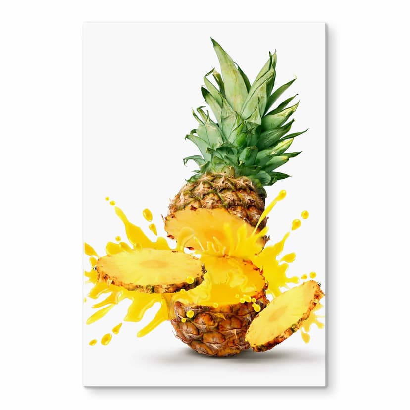 Stampa su vetro - schizzi d'ananas