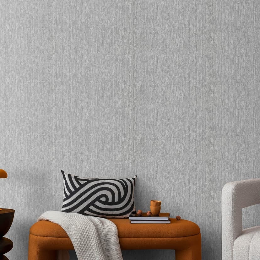 Guido Maria Kretschmer Carta da parati unitaria Echo & Soft Loom Fashion for Walls 5 argento