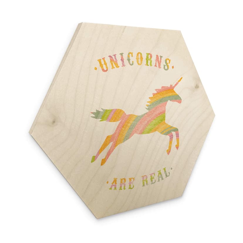 Esagono in legno Bodart - Unicorns are Real
