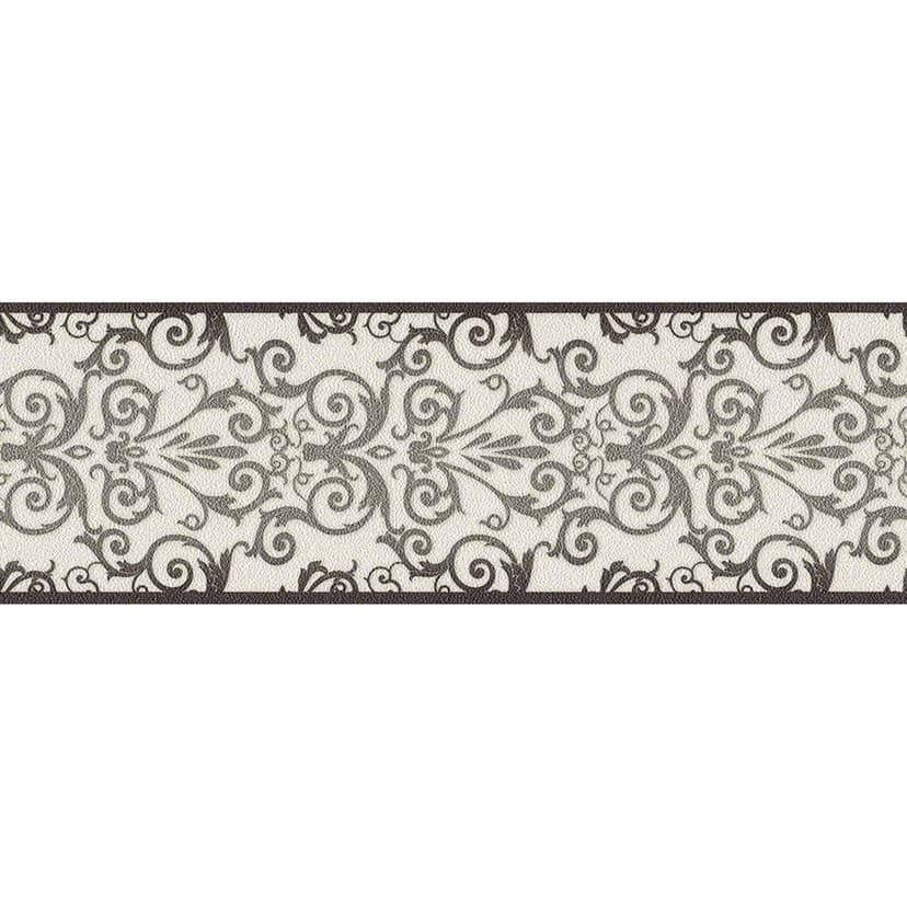 Bordo decorativo Versace Wallpaper Herald colore metallizzato, nero, bianco