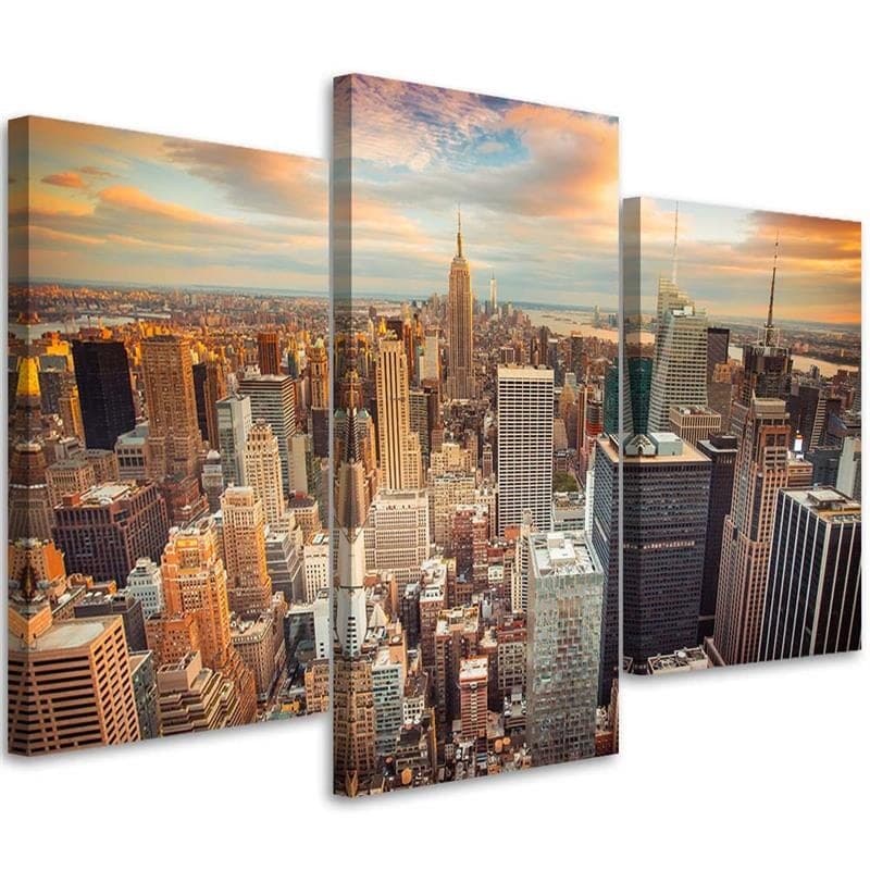 Stampa su tela 3 pezzi, New York City Manhattan USA