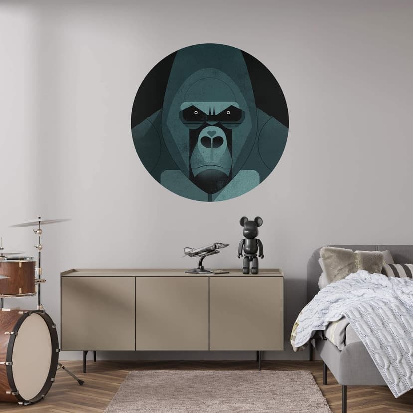 Adesivo murale Gorilla - Braun