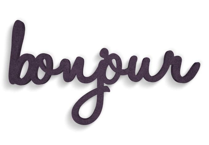Lettere in legno MDF - Bonjour