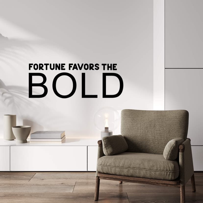 Adesivo murale Fortune favors the bold