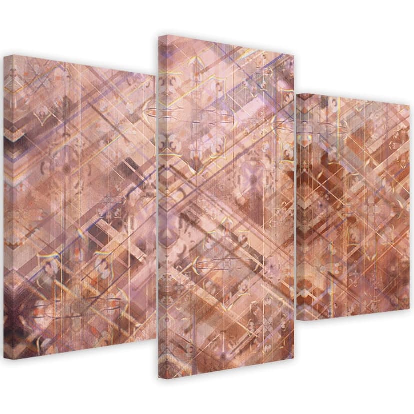 Stampa su tela 3 pezzi Forme geometriche astratte