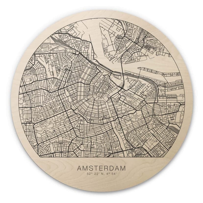 Stampa su legno di Amsterdam - Rotonda