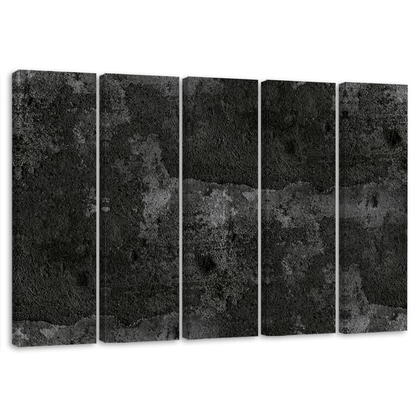 Stampa su tela 5 pezzi, Vecchio muro di cemento