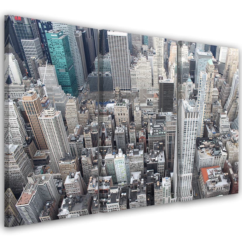Stampa su tela 3 pezzi, grattacieli di New York City