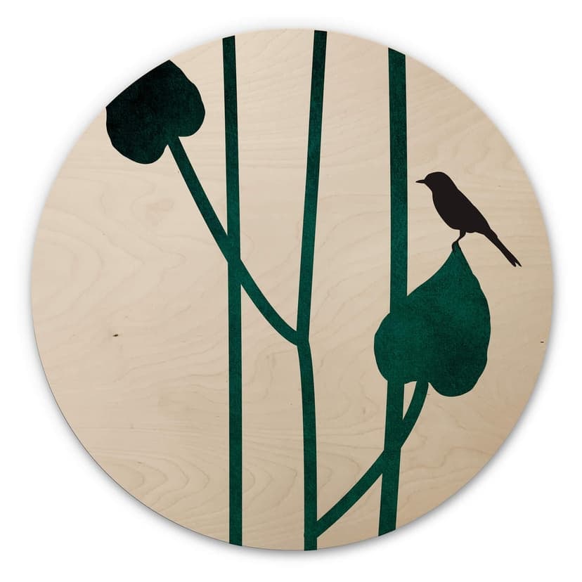 Stampa su legno Kubistika - Natura - tondo