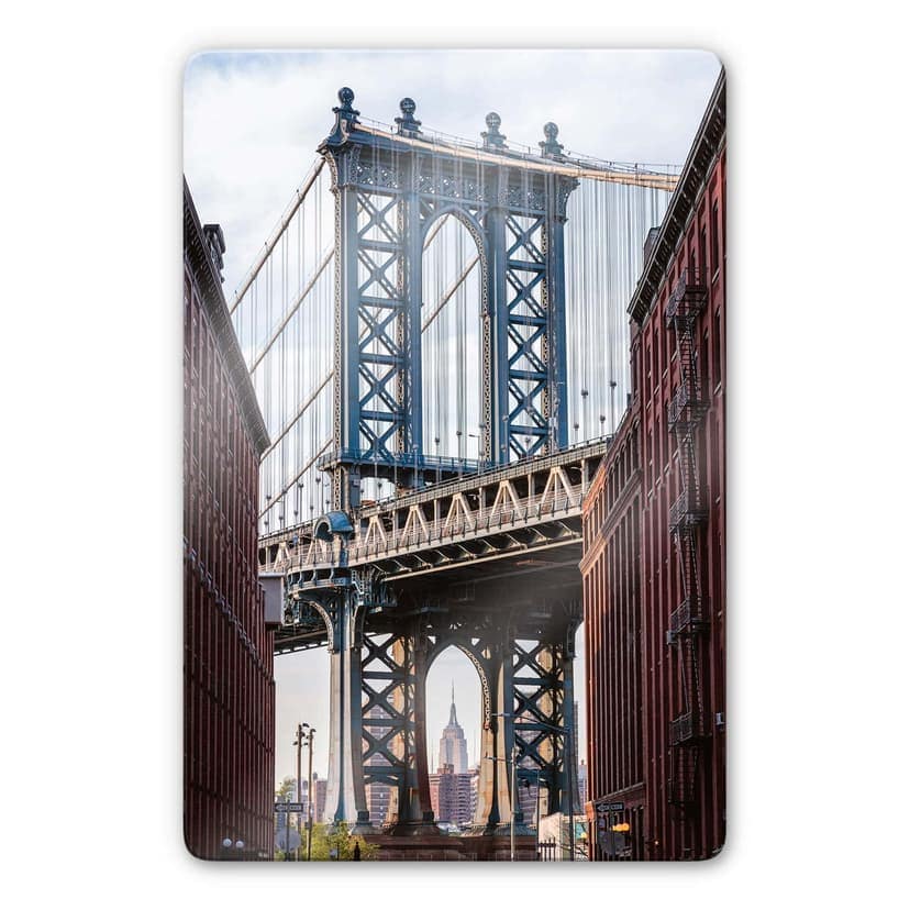 Glasbild Colombo - Brooklyn Bridge