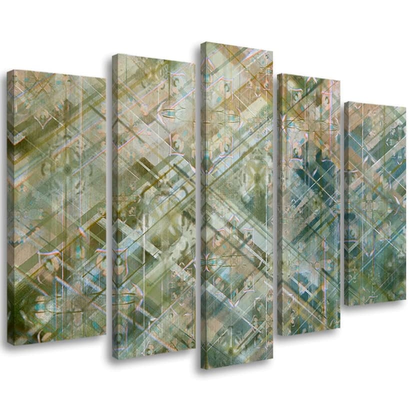 Stampa su tela 5 pezzi Forme geometriche astratte