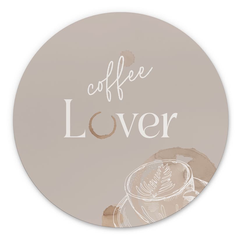 Decorazione murale in Dibond Coffee Lover
