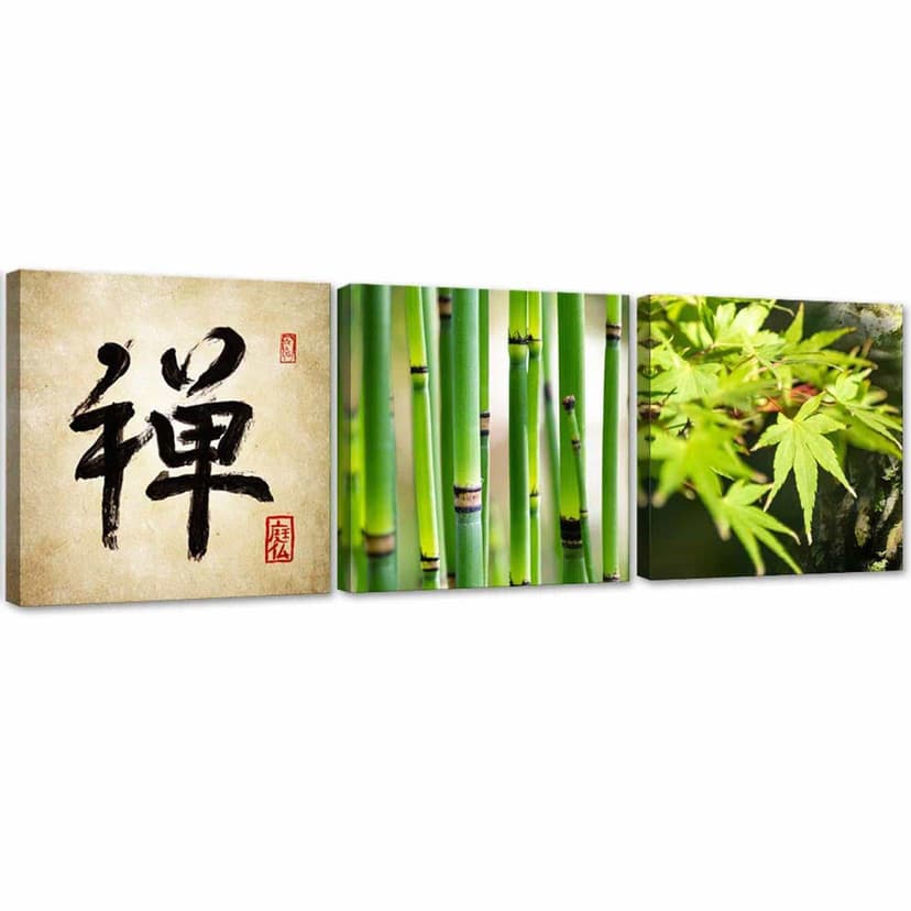 Stampa su tela 3 pezzi Asia Relax Zen Bamboo