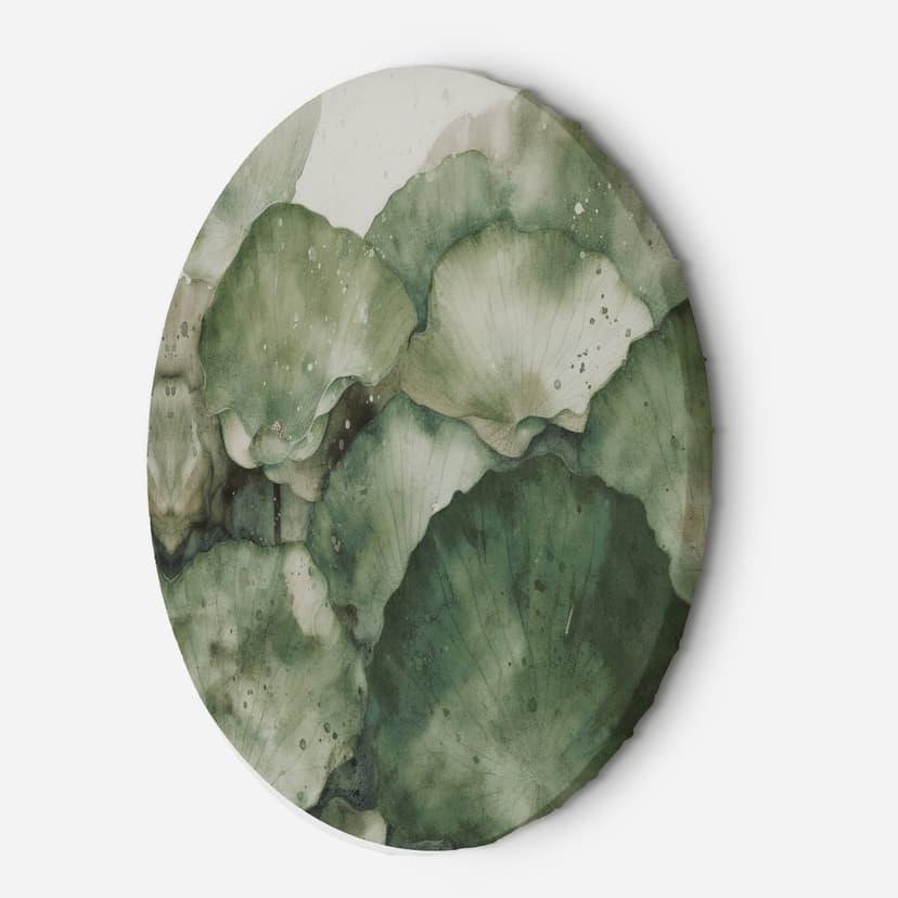 Tela rotonda immagine astrazione verde