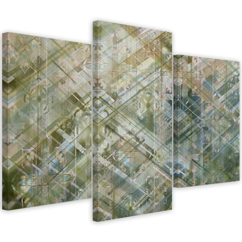 Stampa su tela 3 pezzi Forme geometriche astratte