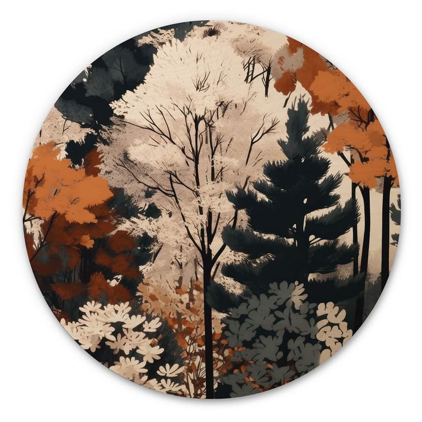 Stampa su legno La colorata foresta autunnale - Jaszke