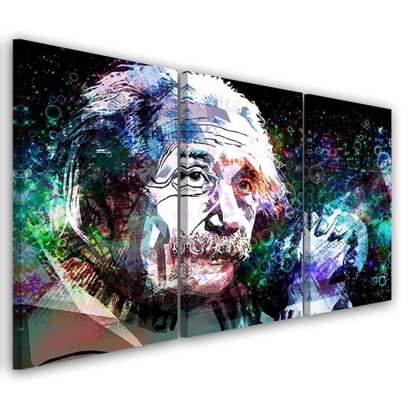 Stampa su tela in 3 parti, Albert Einstein