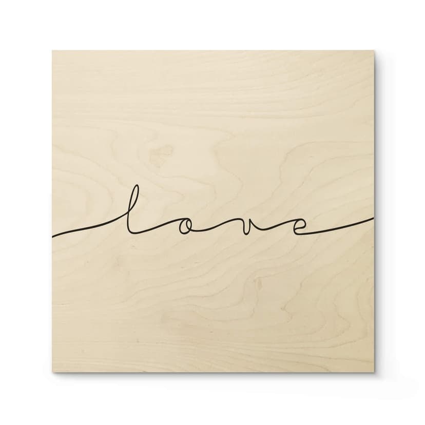Stampa su legno - Love