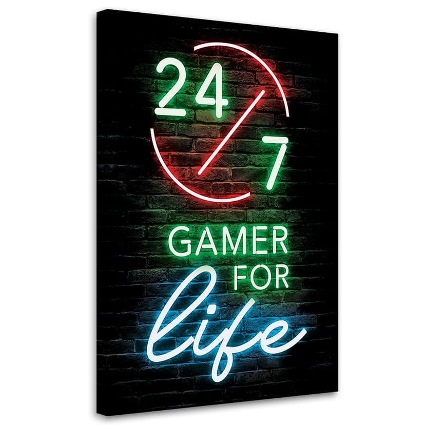 Stampe su tela, iscrizione gamer per la vita