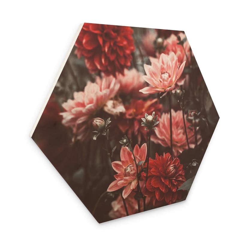 Esagoni in legno Annie - Fiori estivi
