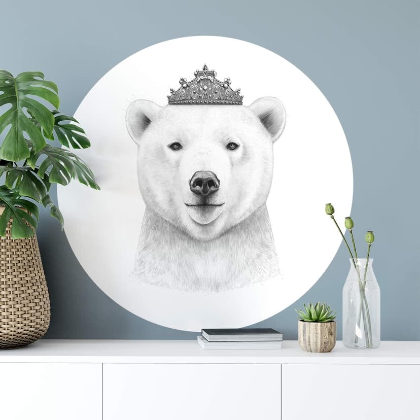 Adesivo murale Korenkova - Queen Bear - tondo