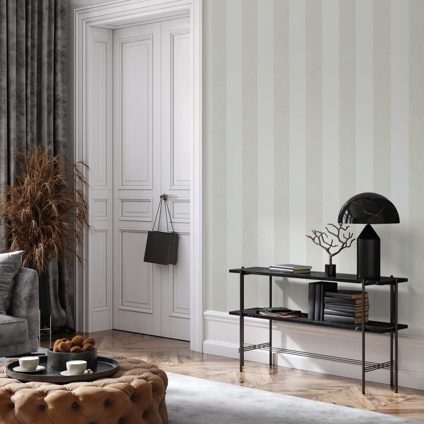 Carta da parati a righe, tessuto non tessuto Shades Iconic bianco, grigio