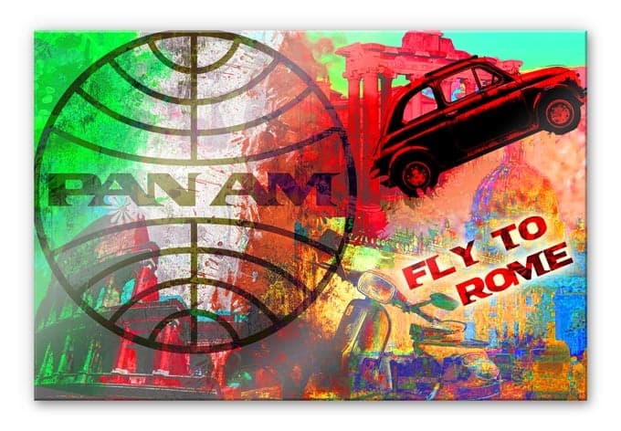 Stampa su vetro acrilico PAN AM - Roma