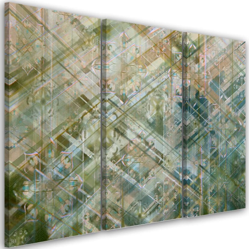 Stampa su tela 3 pezzi Forme geometriche astratte