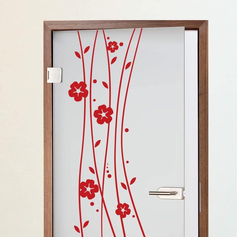 Adesivi per porte - Rampicante fiorito