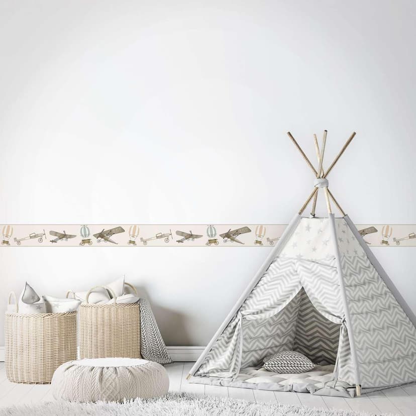 Carta da parati per bambini, tessuto non tessuto Kids Walls beige