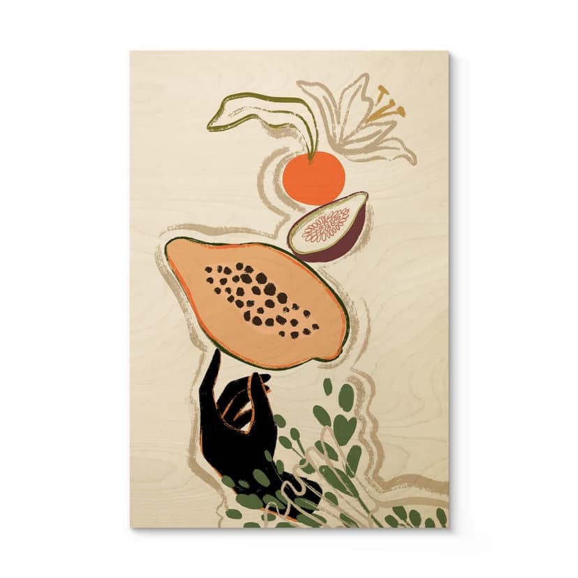 Stampa su legno Arty Guava - Papaya Balance