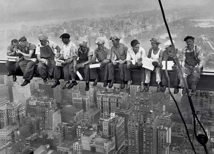 Poster Lunch on a skyscraper 91,5x61 cm