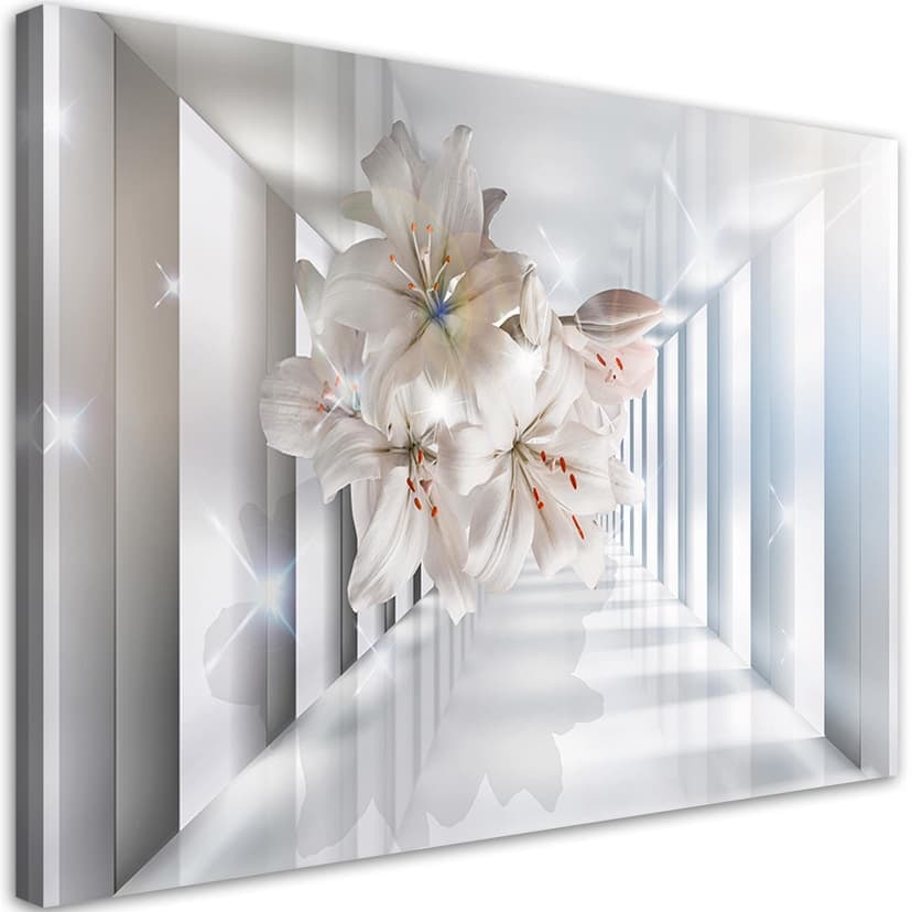 Stampe su tela, Fiori in tunnel 3D