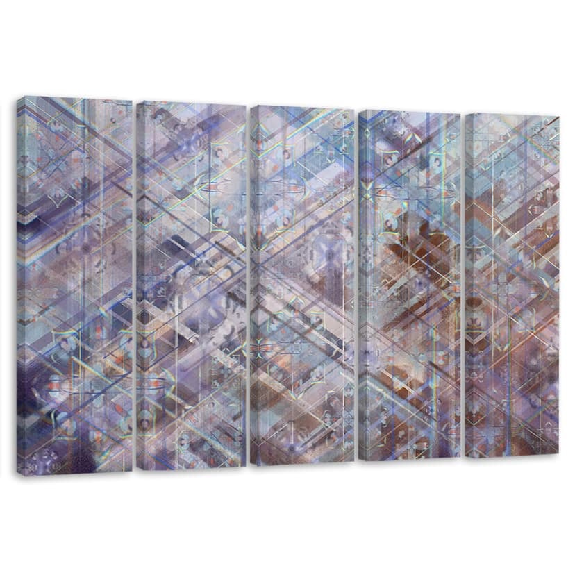 Stampa su tela 5 pezzi Forme geometriche astratte