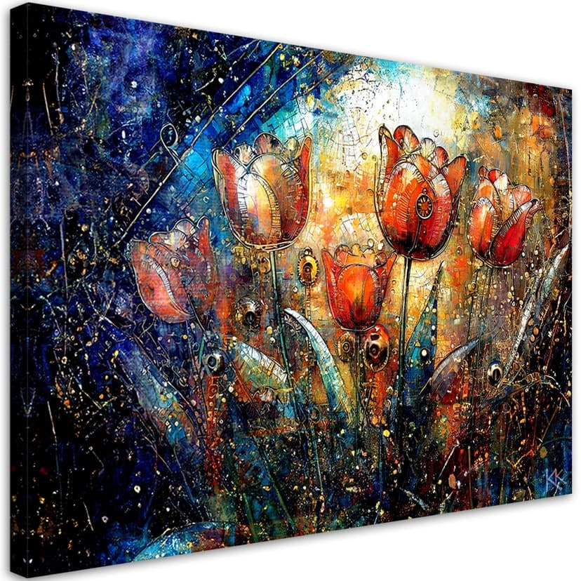 Quadro, Fiori astratti colorati