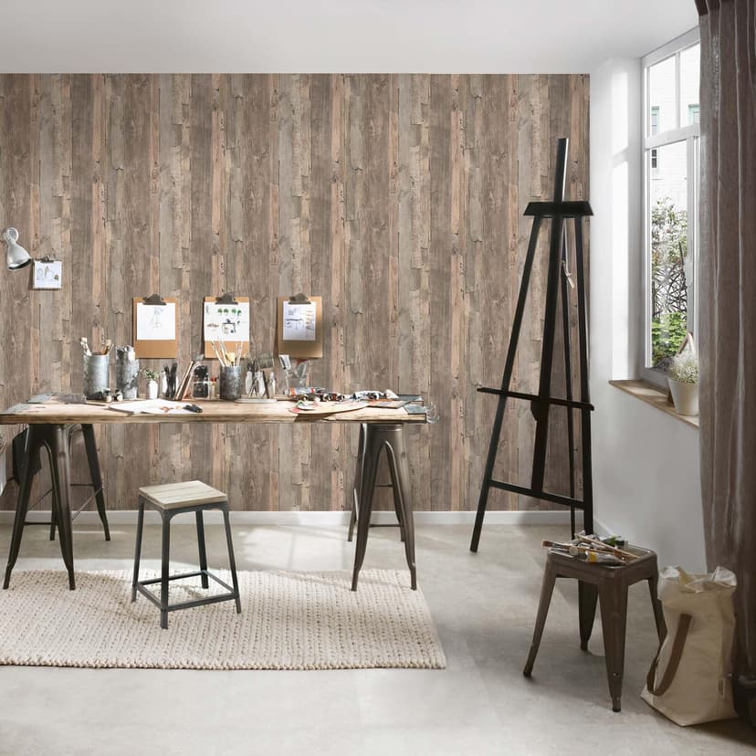 A.S. Création Decoworld colore beige, grigio seta, beige-grigio