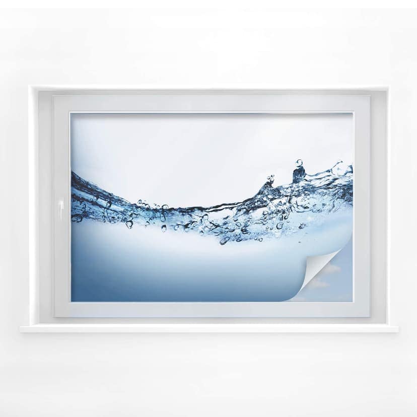 Pellicola adesiva per vetri - flusso d'acqua