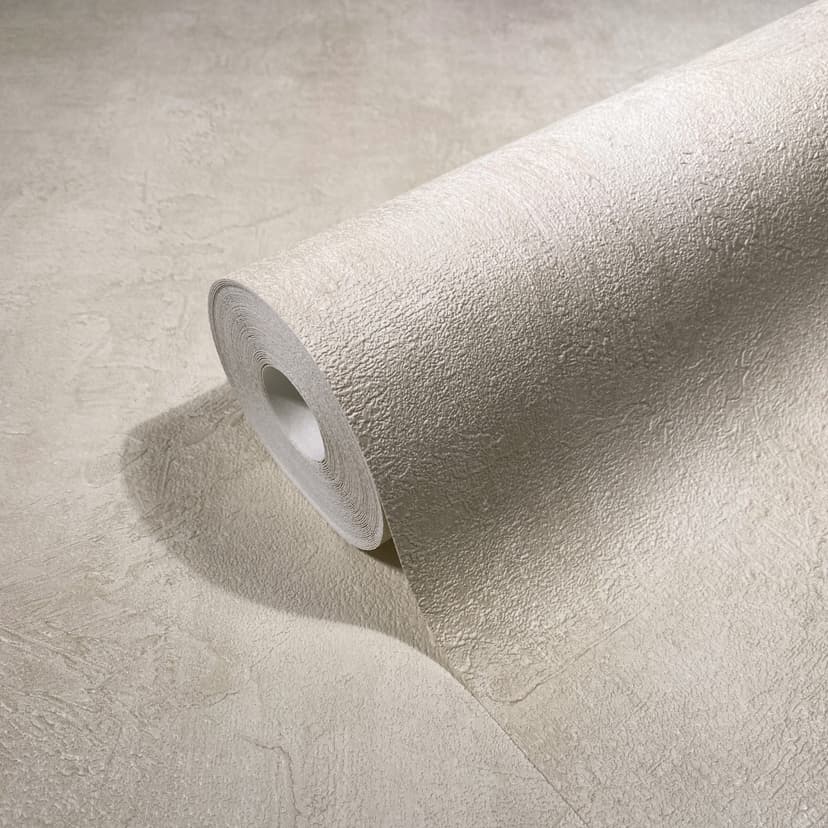 Carta da parati in tessuto non tessuto effetto cemento, tinta unita beige Texture