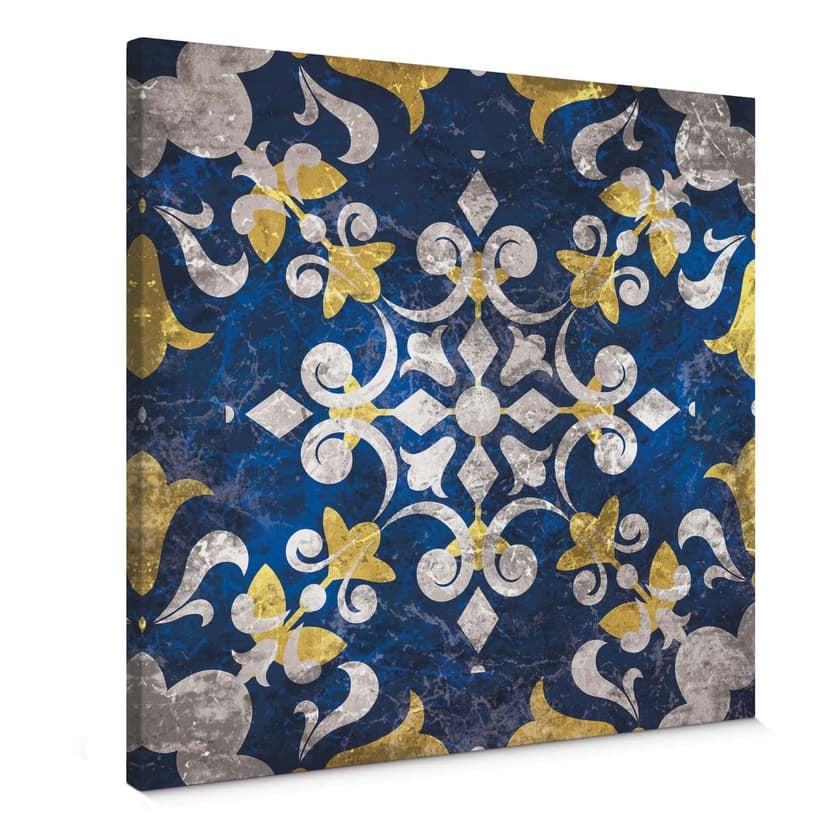Stampa su tela Azulejo portoghese - Quadrato