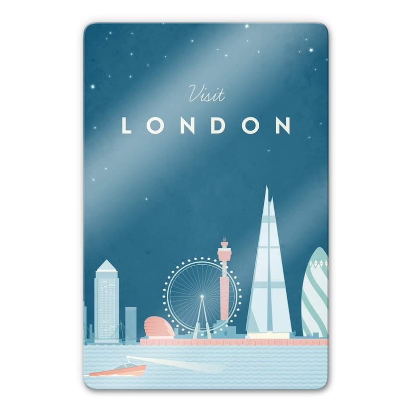 Glasbild Rivers - London