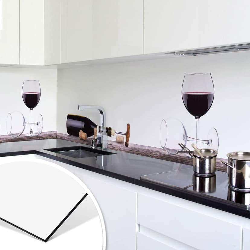 Rivestimento per cucina in Alu-Dibond – Vino rosso
