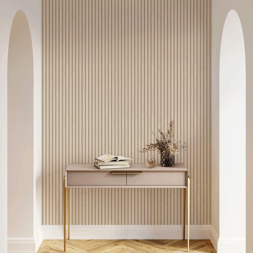 Carta da parati autoadesiva beige effetto legno pannelli in legno scandi Pellicola adesiva