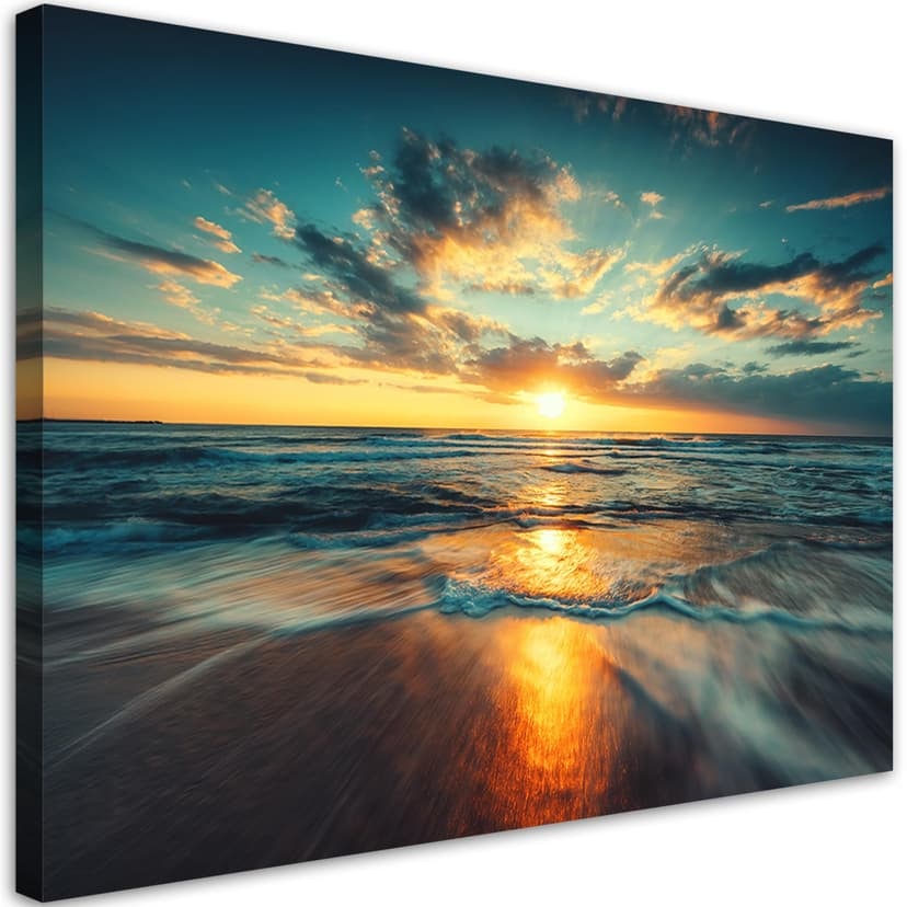 Stampe su tela, Tramonto mare