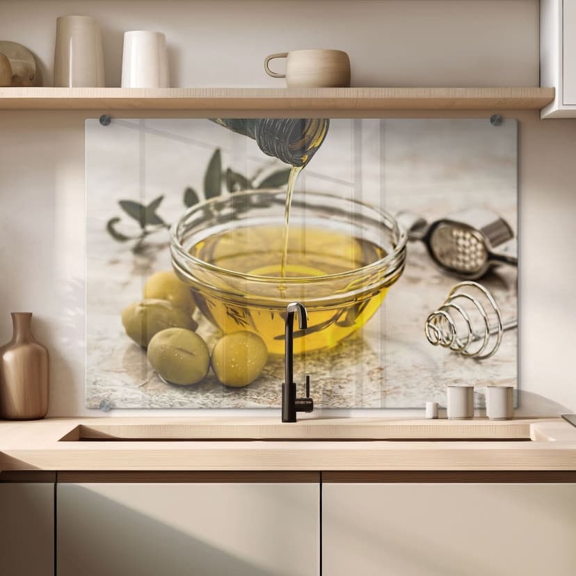 Pannello paraschizzi - Olio extra vergine d'oliva