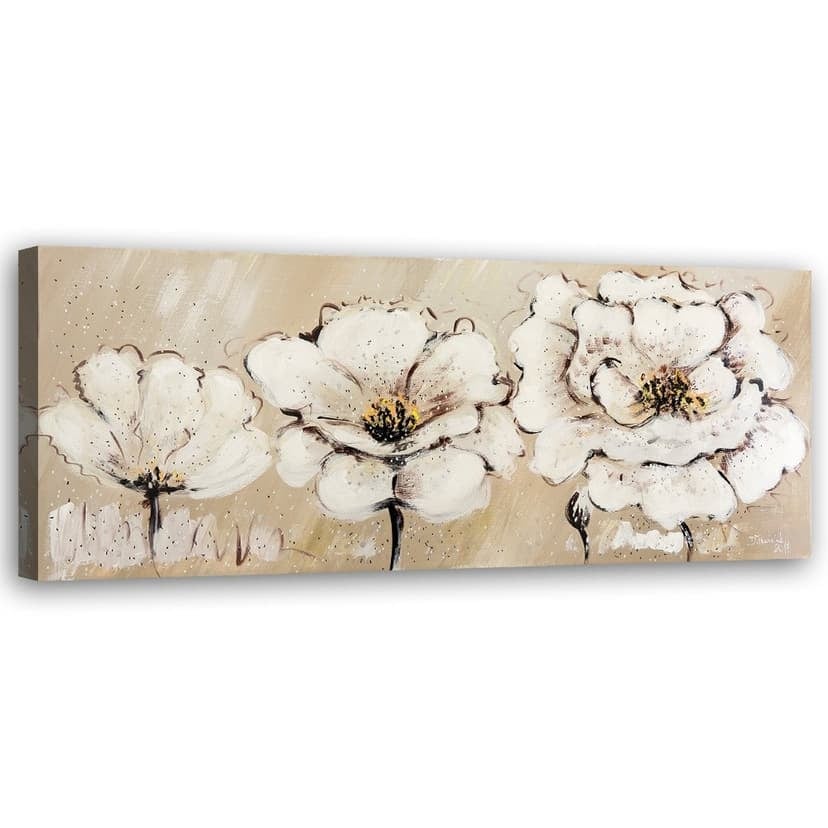 Stampe su tela, Fiori bianchi Shabby Chic