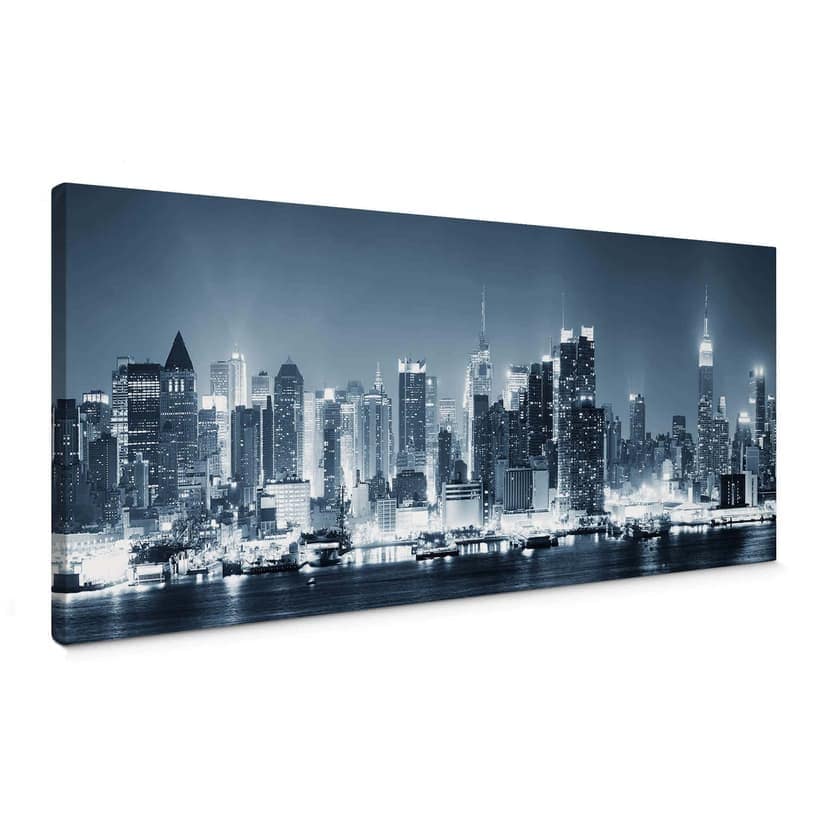 Stampa su tela - New York di notte 1 - panoramica